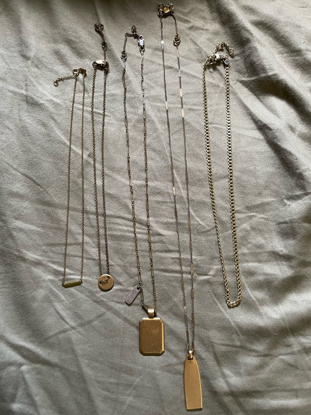Madewell Bundle of 5 Gold-Tone Layering Necklaces